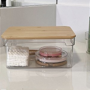 ORGANIZADOR CLEAR ARMÁRIOS E GELADEIRA BAMBU KIT E AVULSOS 15,5 X 20,5