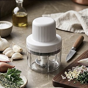 PROCESSADOR DE ALIMENTOS COM ENTRADA USB 8,5CM BRANCO