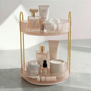 ORGANIZADOR GIRATÓRIO ÂMBAR DOURADO  23X132CM