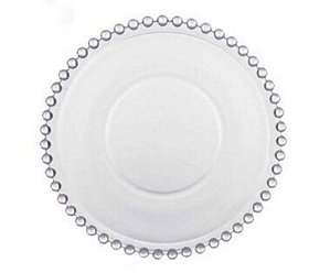 CONJUNTO 4 PRATOS SOBREMESA DE CRISTAL PEARL