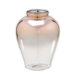 VASO DECORATIVO EM VIDRO ROSE