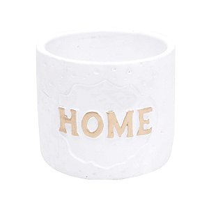 CACHEPOT DE CONCRETO BRANCO HOME
