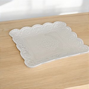 PRATO CERÂMICA DECORATIVO QUADRADO