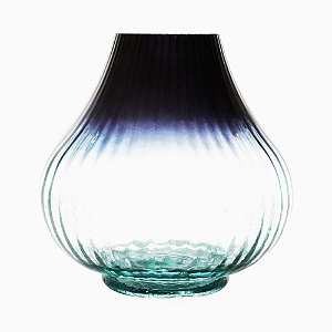 VASO DE VIDRO AZUL