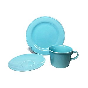 CONJUNTO XICARA COM PIRES PORCELANA TIFFANY