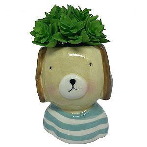 CACHEPOT CACHORRO AZUL
