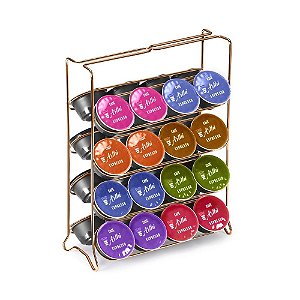 SUPORTE PARA CÁPSULA DE CAFÉ DOLCE GUSTO ROSE GOLD 32 CÁPSULAS