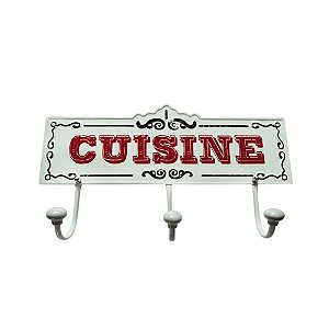 CABIDEIRO DE METAL CUISINE BRANCO 3 ESPAÇOS