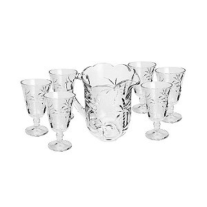 CONJUNTO 7 PEÇAS EM CRISTAL PALM