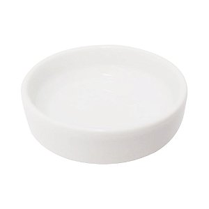 PORTA PATÊ BRANCO DE PORCELANA