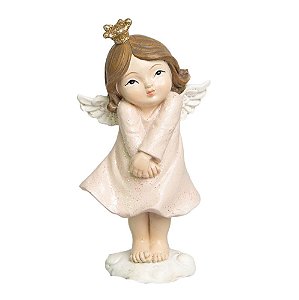 MENINA ANJA DECORATIVA ROSA ENCANTADA
