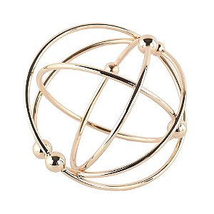 PEÇA DECORATIVA DE METAL DOURADO BALL
