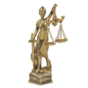 ESTATUETA DAMA DA JUSTIÇA DECORATIVA