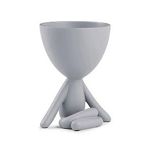 VASO BOB EM POLIRESINA CINZA