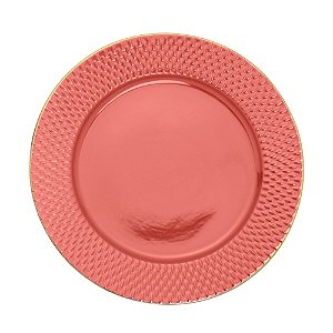 PRATO RASO PORCELANA DROPS LARANJA
