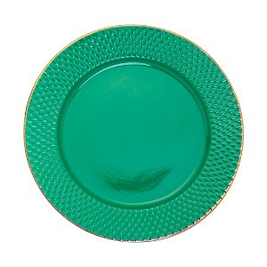 PRATO RASO PORCELANA DROPS VERDE