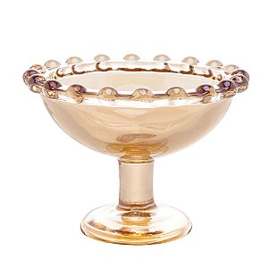 TAÇA DE CRISTAL PARA GELÉIA PEARL ÂMBAR
