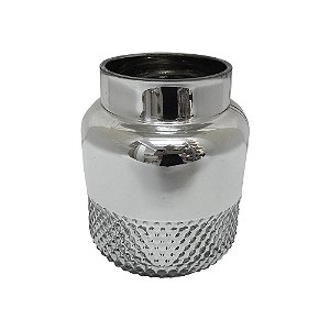 VASO DE VIDRO PRATA