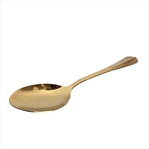 CONJUNTO 6 COLHERES PARA CAFÉ DE AÇO INOX POSITANO DOURADO