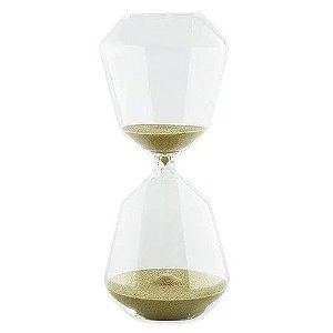 AMPULHETA VERDE EM VIDRO