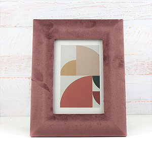 PORTA RETRATO MARSALA EM VELUDO