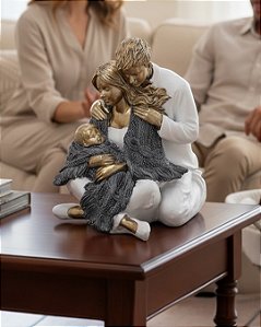 ESTATUETA FAMÍLIA DECORATIVA