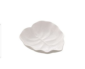 SALADEIRA DE CERÂMICA BRANCA BANANA LEAF 16CM