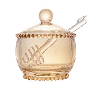 MELEIRA CRISTAL COM COLHER PEARL ÂMBAR