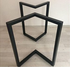 Base de mesa de jantar em aço base estilo industrial