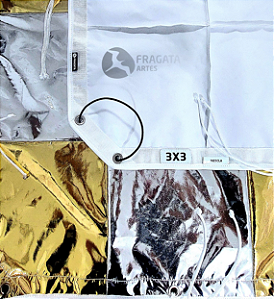 Tecido Mesclado para Butterfly ( Ouro e Prata )