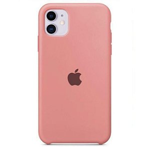Case de silicone para iPhone com interior aveludado - Rosa