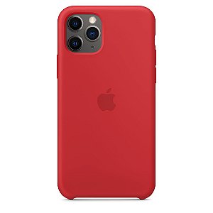 Case de silicone para iPhone com interior aveludado - Vermelho