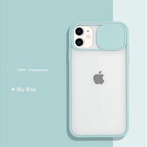 Case fosca para iPhone com protetor de lentes - Sky Blue