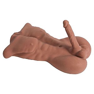 Homem meio corpo moreno em CyberSkin