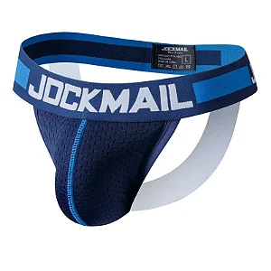 Jockstrap Jockmail Line - Azul Marinho e claro