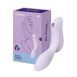 Satisfyer Curvy Trinity 2 Vibrador Ponto G e Clitóris Lilás - Recarregável