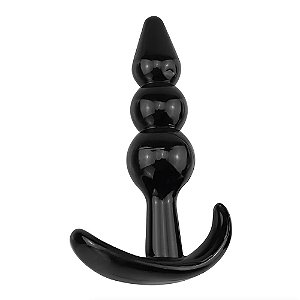 Plug Butt mini em silicone macio com 3 Estágios 9x5,5 cm
