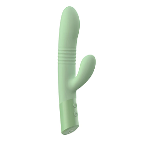 Êxtase Colors Vibrador Vai e Vem Linha Intt Wellness Verde - Recarregável