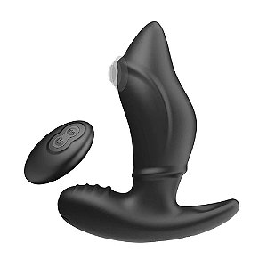 Vibrador Plug e Próstata Mini com Pulsação e Controle - Recarregável