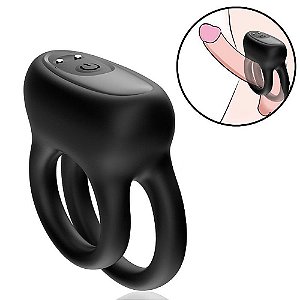 Anel Peniano Duplo com Vibrador Recarregável.