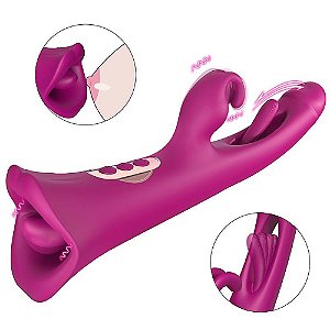Vibrador de Ponto G e Clitóris Slap - Recarregável.