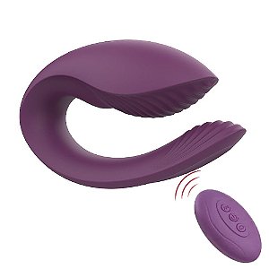 Vibrador de casal Seven recarregável com controle