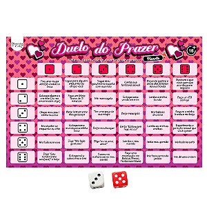 Jogo Duelo Do Prazer Picante - Mini Tabuleiro e Dados