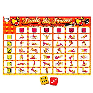 Jogo Duelo Do Prazer 36 Posições - Mini Tabuleiro e Dados