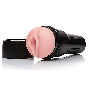 Masturbador Lanterna preto em formato de vagina