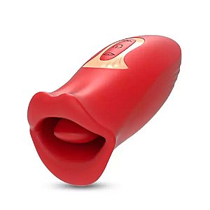 Vibrador de Pulsação Formato de Boca Abre e Fecha Recarregável