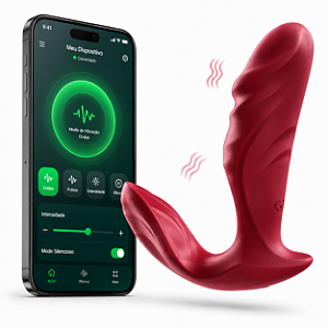 Vibrador Strong Red com controle via APP - Recarregável