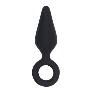 Plug anal black em silicone