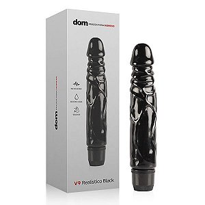 Vibro Realístico em Silicone Black V9