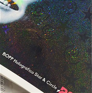 BOPP Holográfico Star & Circle Bobina A4 22cm x 50m - 28 micras -  PSG